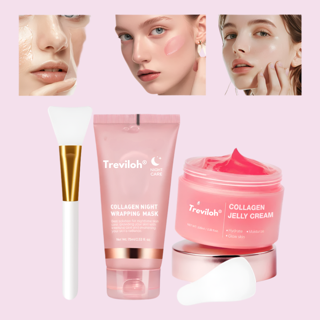 Collagen Night Mask + Free Collagen Jelly Cream and Application Brushes