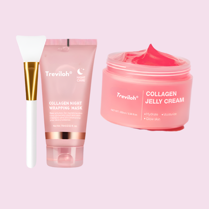 Collagen Night Mask + Free Collagen Jelly Cream and Application Brushes